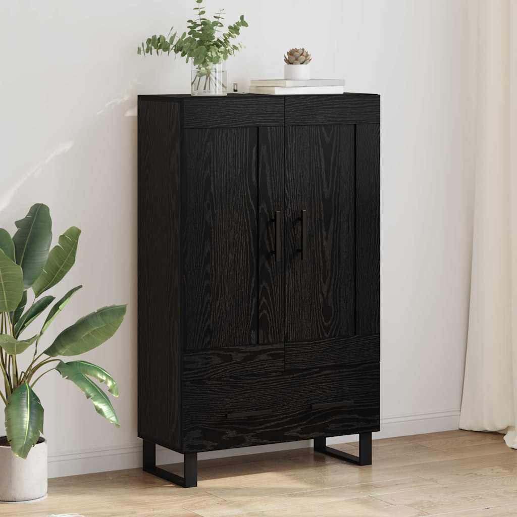Highboard Μαύρη Οξυά 69,5 x 31 x 115 εκ. Επεξεργασμένο ξύλο - Pakobazaar