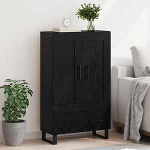 Highboard Μαύρη Οξυά 69,5 x 31 x 115 εκ. Επεξεργασμένο ξύλο - Pakobazaar