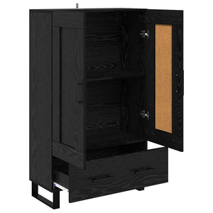 Highboard Μαύρη Οξυά 69,5 x 31 x 115 εκ. Επεξεργασμένο ξύλο - Pakobazaar