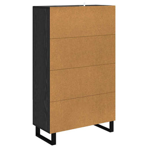 Highboard Μαύρη Οξυά 69,5 x 31 x 115 εκ. Επεξεργασμένο ξύλο - Pakobazaar