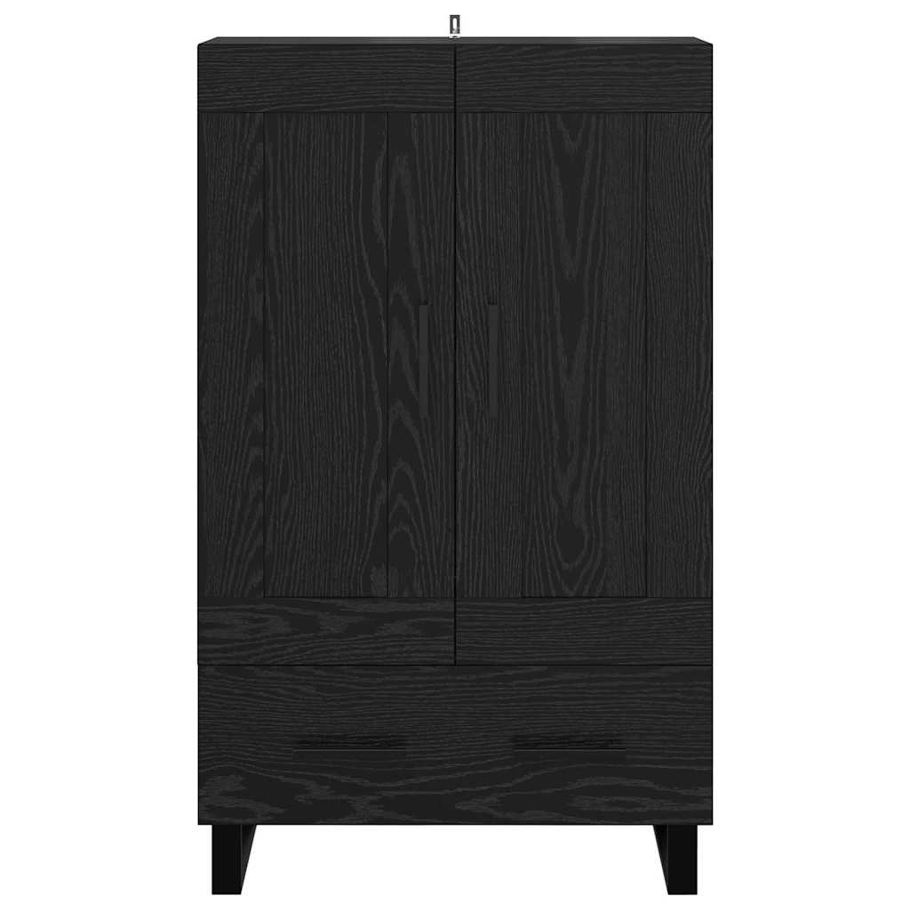 Highboard Μαύρη Οξυά 69,5 x 31 x 115 εκ. Επεξεργασμένο ξύλο - Pakobazaar