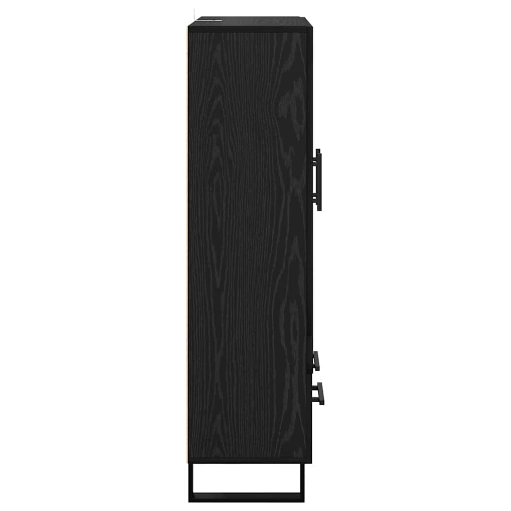 Highboard Μαύρη Οξυά 69,5 x 31 x 115 εκ. Επεξεργασμένο ξύλο - Pakobazaar