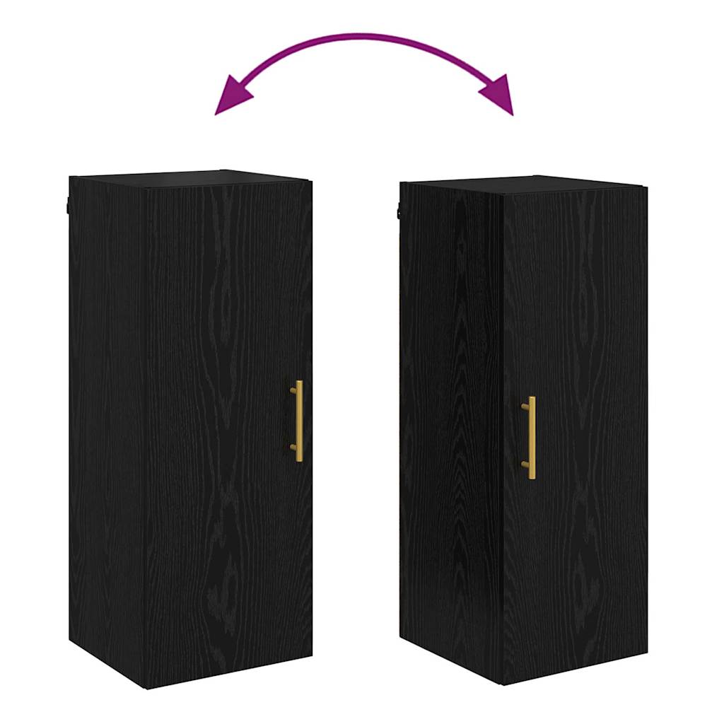 Επιτοίχιο ντουλάπι Μαύρη Οξυά 34,5 x 34 x 90 εκ. - Pakobazaar