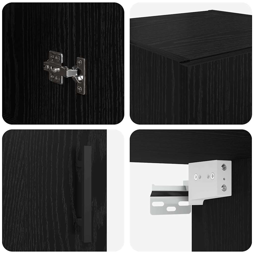 Επιτοίχιο ντουλάπι Μαύρη Οξυά 34,5 x 34 x 90 εκ. - Pakobazaar