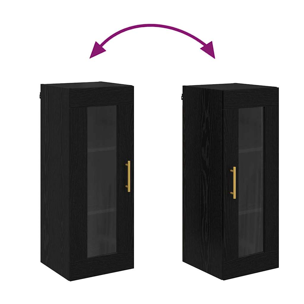 Επιτοίχιο ντουλάπι Μαύρη Οξυά 34,5 x 34 x 90 εκ.