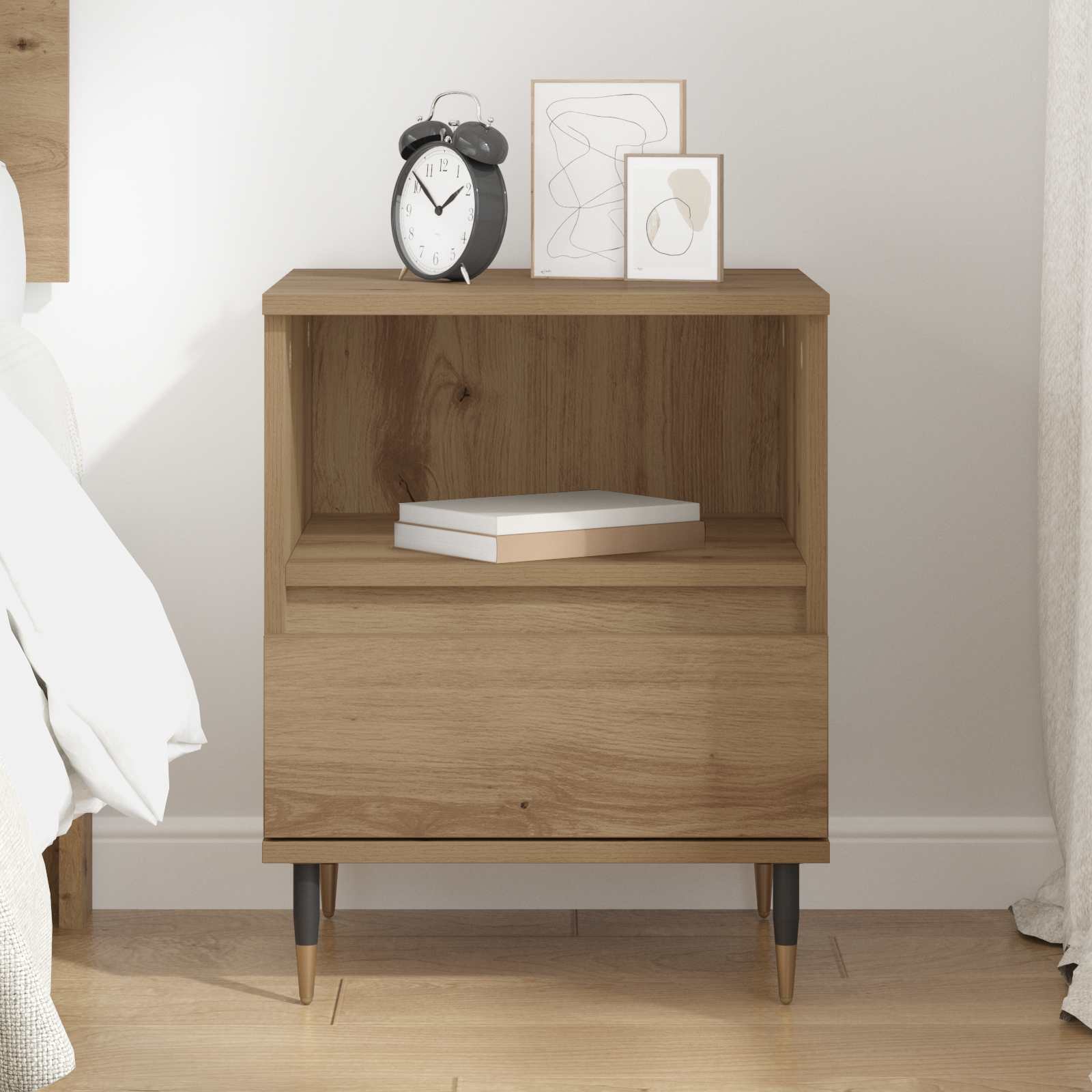 Κομοδίνο Artisan Oak 40 x 35 x 50 εκ. Επεξεργασμένο ξύλο - Pakobazaar