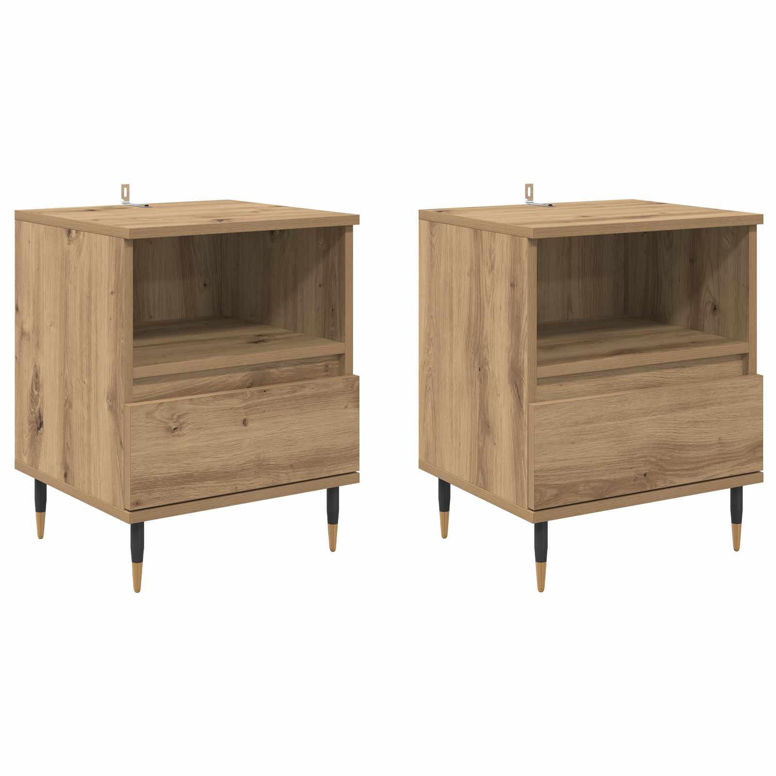 Κομοδίνο 2 pcs Artisan Oak 40 x 35 x 50 εκ. Επεξεργασμένο ξύλο - Pakobazaar