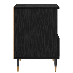Κομοδίνο 2 pcs Μαύρη Οξυά 40 x 35 x 50 εκ. Επεξεργασμένο ξύλο - Pakobazaar