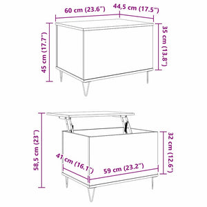 Τραπεζάκι σαλονιού Μαύρη Οξυά 60 x 44,5 x 45 εκ