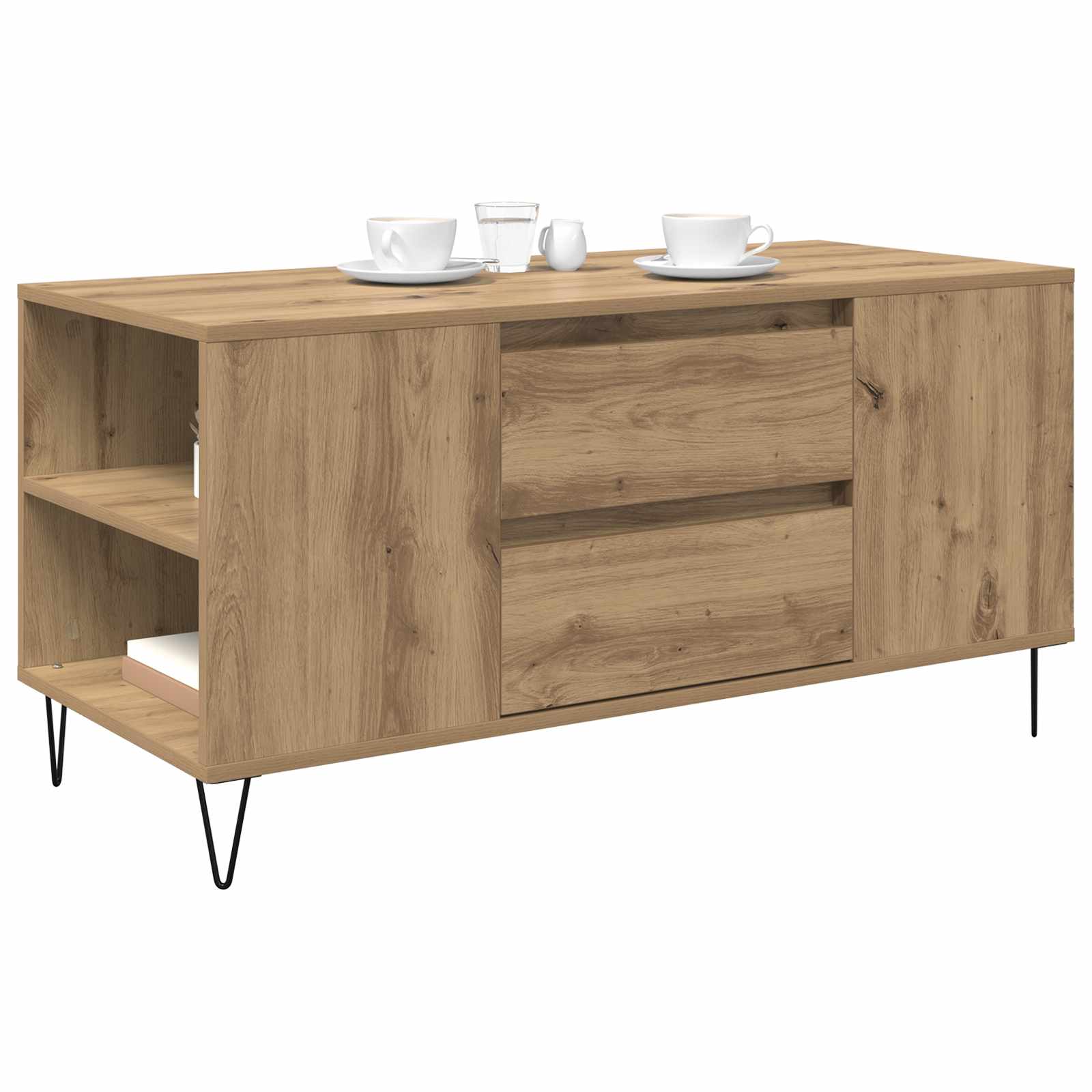 Τραπεζάκι σαλονιού με συρτάρι Artisan Oak 102 x 44,5 x 50 εκ - Pakobazaar