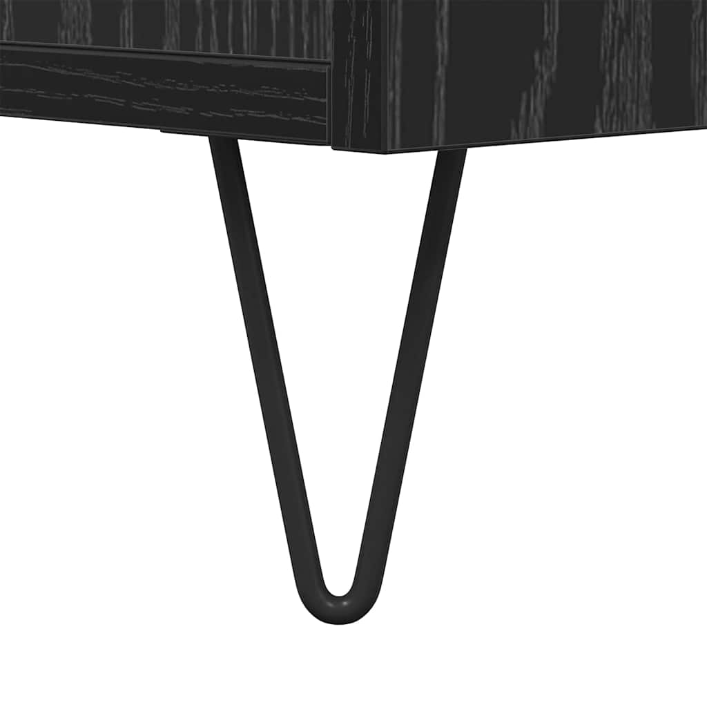 Τραπεζάκι σαλονιού με συρτάρι Μαύρη Οξυά 102 x 44,5 x 50 εκ