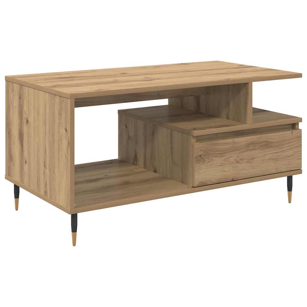 Τραπεζάκι σαλονιού με συρτάρι Artisan Oak 90 x 49 x 45 εκ - Pakobazaar