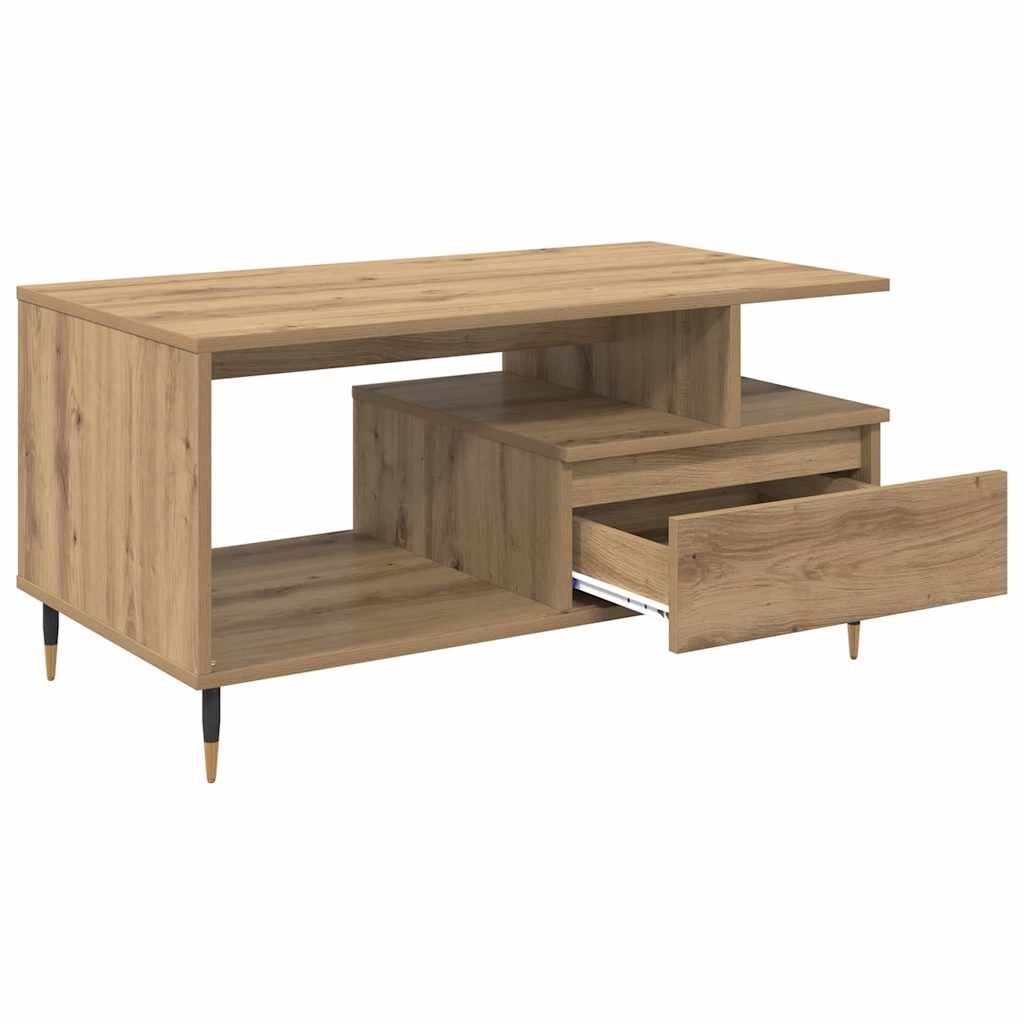 Τραπεζάκι σαλονιού με συρτάρι Artisan Oak 90 x 49 x 45 εκ - Pakobazaar