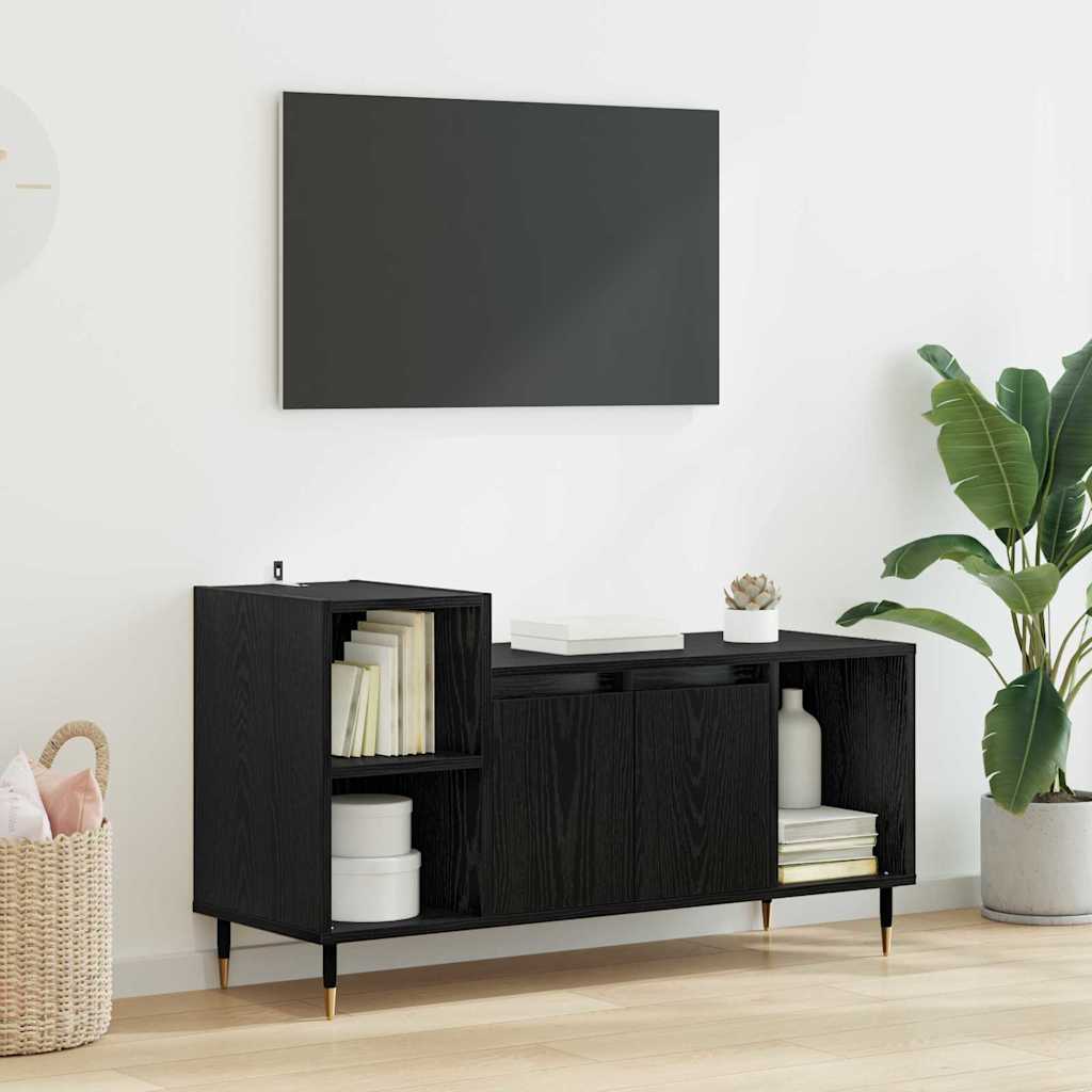 Ντουλάπι TV Μαύρη Οξυά 100 x 35 x 55 εκ Επεξεργασμένο ξύλο - Pakobazaar