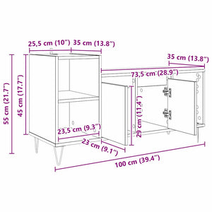 Ντουλάπι TV 100 x 35 x 55 εκ Artisan Oak Επεξεργασμένο Ξύλο