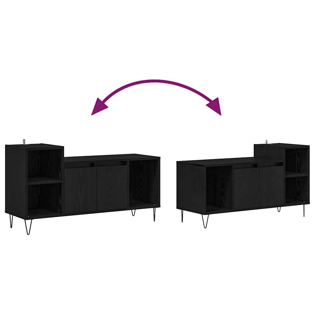 Ντουλάπι TV Μαύρη Οξυά 100 x 35 x 55 εκ Επεξεργασμένο ξύλο - Pakobazaar