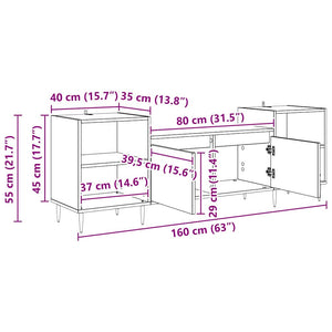Ντουλάπι TV Artisan Oak 160 x 35 x 55 εκ. Επεξεργασμένο ξύλο - Pakobazaar