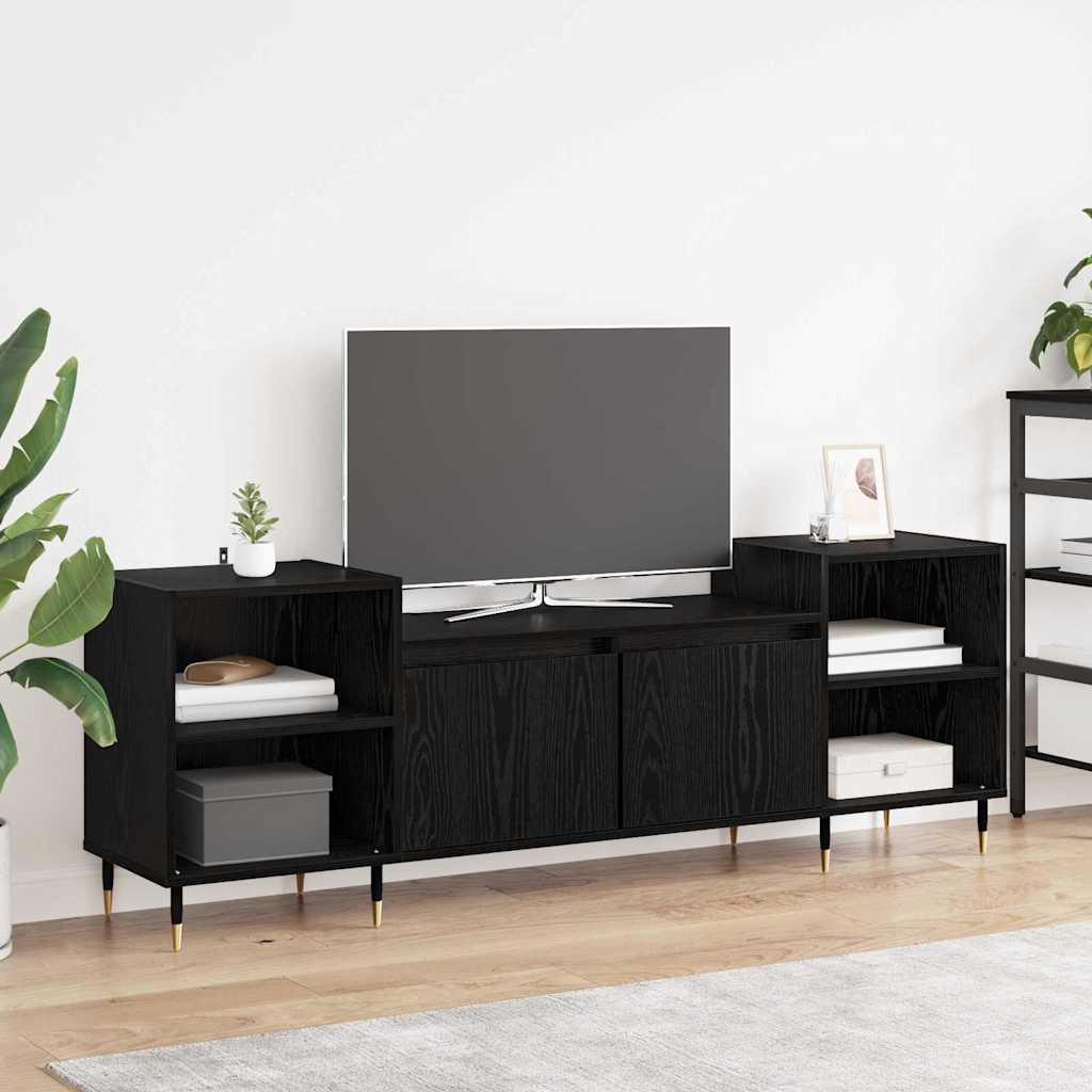 Ντουλάπι TV Μαύρη Οξυά 160 x 35 x 55 εκ. Επεξεργασμένο ξύλο - Pakobazaar