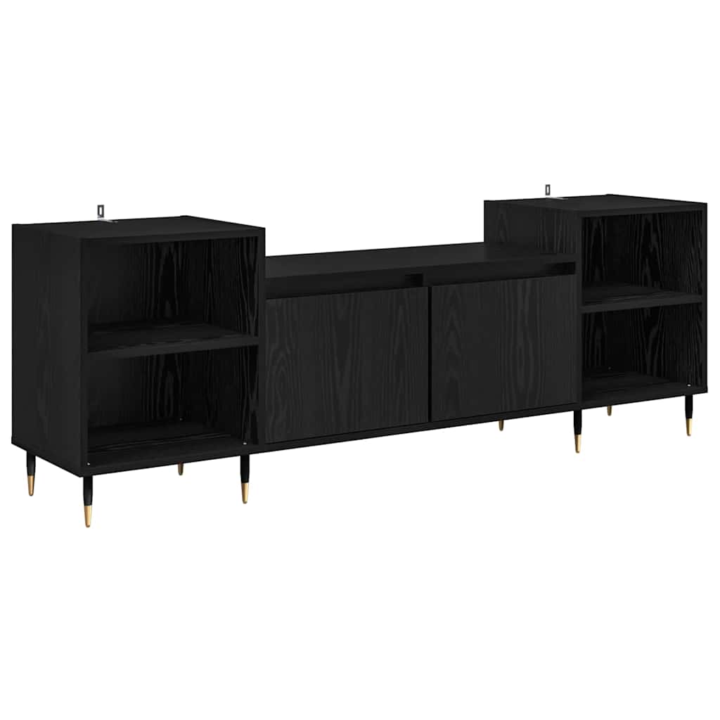 Ντουλάπι TV Μαύρη Οξυά 160 x 35 x 55 εκ. Επεξεργασμένο ξύλο - Pakobazaar