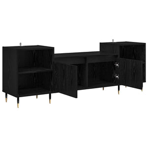 Ντουλάπι TV Μαύρη Οξυά 160 x 35 x 55 εκ. Επεξεργασμένο ξύλο - Pakobazaar