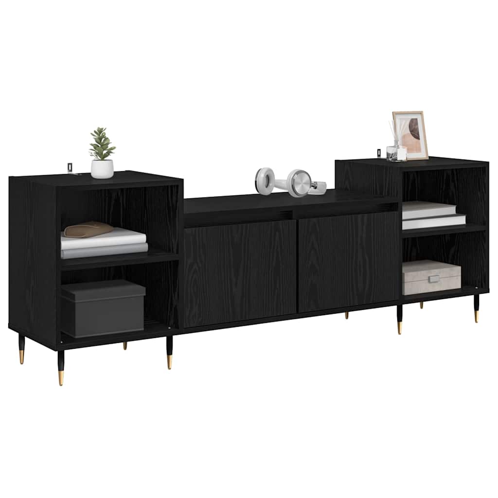 Ντουλάπι TV Μαύρη Οξυά 160 x 35 x 55 εκ. Επεξεργασμένο ξύλο - Pakobazaar