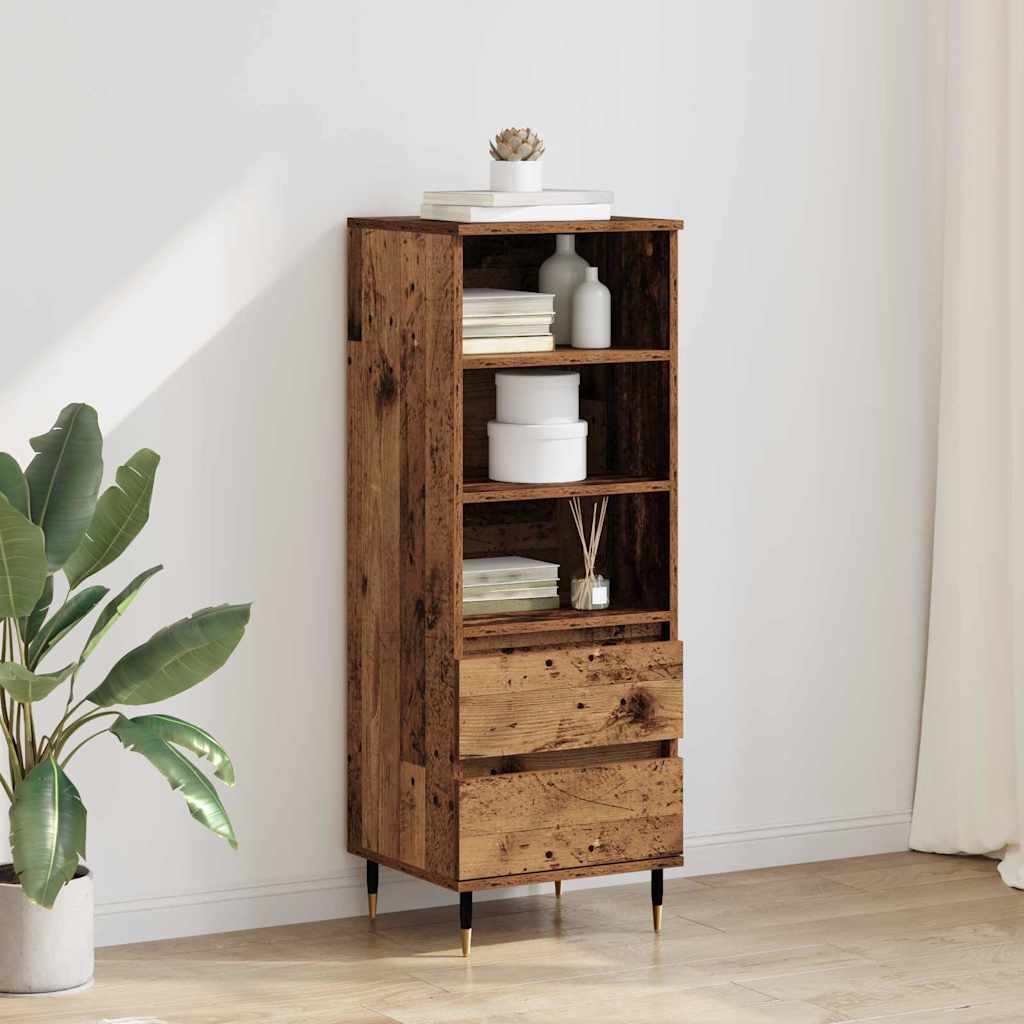 Highboard Παλιό Ξύλο 40 x 36 x 110 εκ. Επεξεργασμένο ξύλο