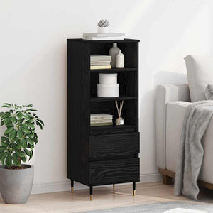 Highboard Μαύρη Οξυά 40 x 36 x 110 εκ. Επεξεργασμένο Ξύλο