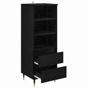 Highboard Μαύρη Οξυά 40 x 36 x 110 εκ. Επεξεργασμένο Ξύλο
