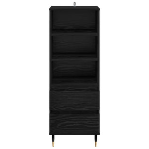 Highboard Μαύρη Οξυά 40 x 36 x 110 εκ. Επεξεργασμένο Ξύλο