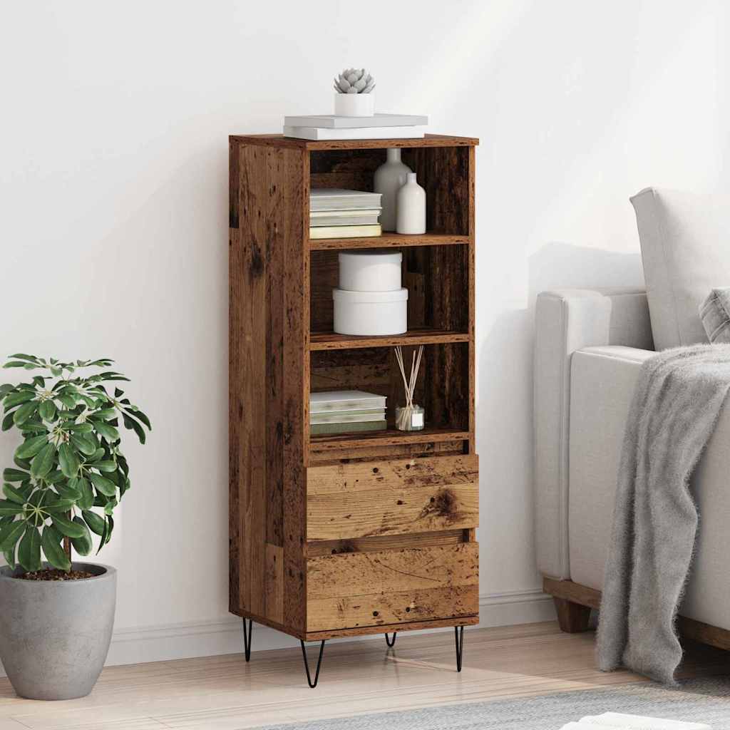 Highboard Παλιό Ξύλο 40 x 36 x 110 εκ. Επεξεργασμένο ξύλο