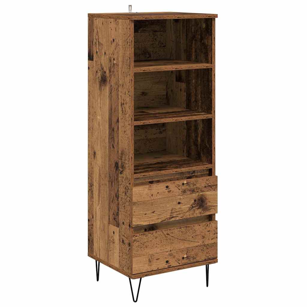 Highboard Παλιό Ξύλο 40 x 36 x 110 εκ. Επεξεργασμένο ξύλο
