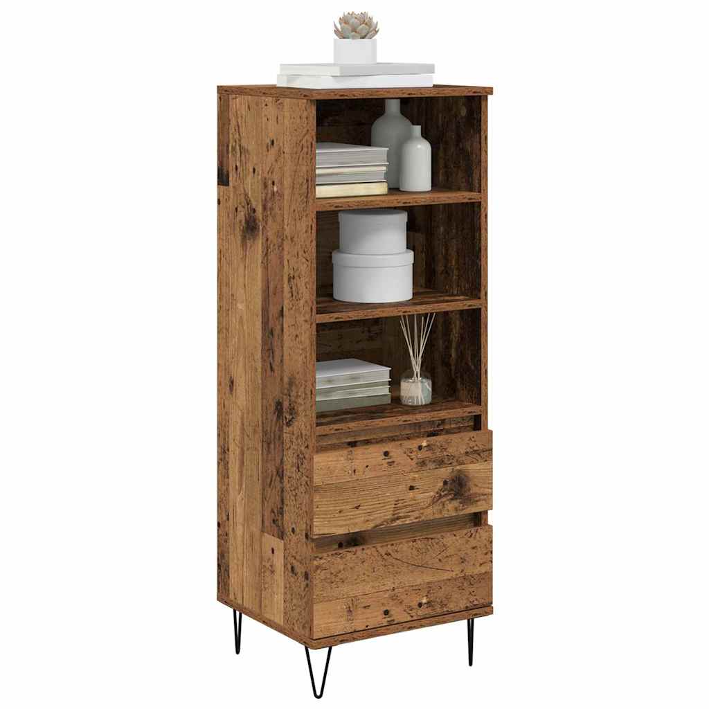 Highboard Παλιό Ξύλο 40 x 36 x 110 εκ. Επεξεργασμένο ξύλο