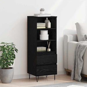 Highboard Μαύρη Οξυά 40 x 36 x 110 εκ. Επεξεργασμένο Ξύλο