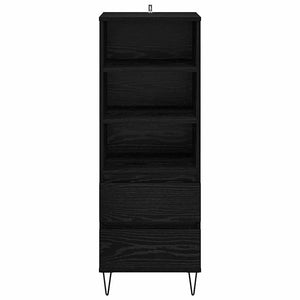 Highboard Μαύρη Οξυά 40 x 36 x 110 εκ. Επεξεργασμένο Ξύλο