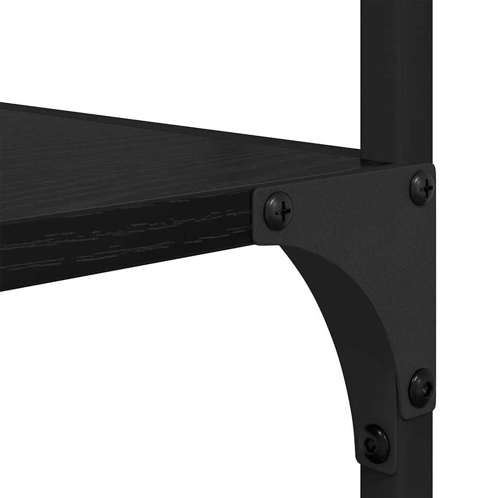 Ράφι Βιβλίων Μαύρη Οξυά 50 x 33 x 188,5 εκ Επεξεργασμένο ξύλο - Pakobazaar