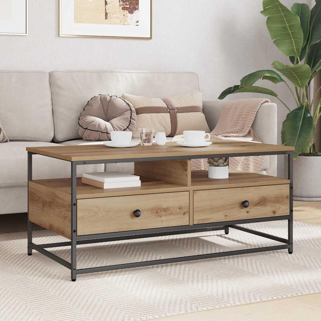 Τραπεζάκι σαλονιού με συρτάρι Artisan Oak 100 x 51 x 45 cm - Pakobazaar