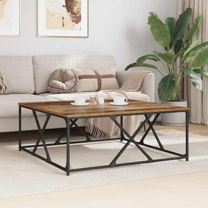 Τραπεζάκι σαλονιού Παλιό Ξύλο 100 x 100 x 40 cm - Pakobazaar