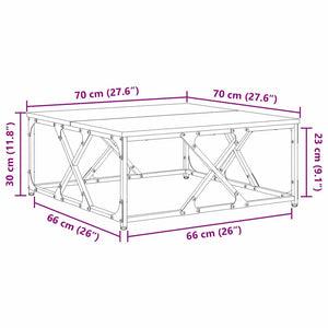 Τραπεζάκι σαλονιού Παλιό Ξύλο 70 x 70 x 30 cm - Pakobazaar