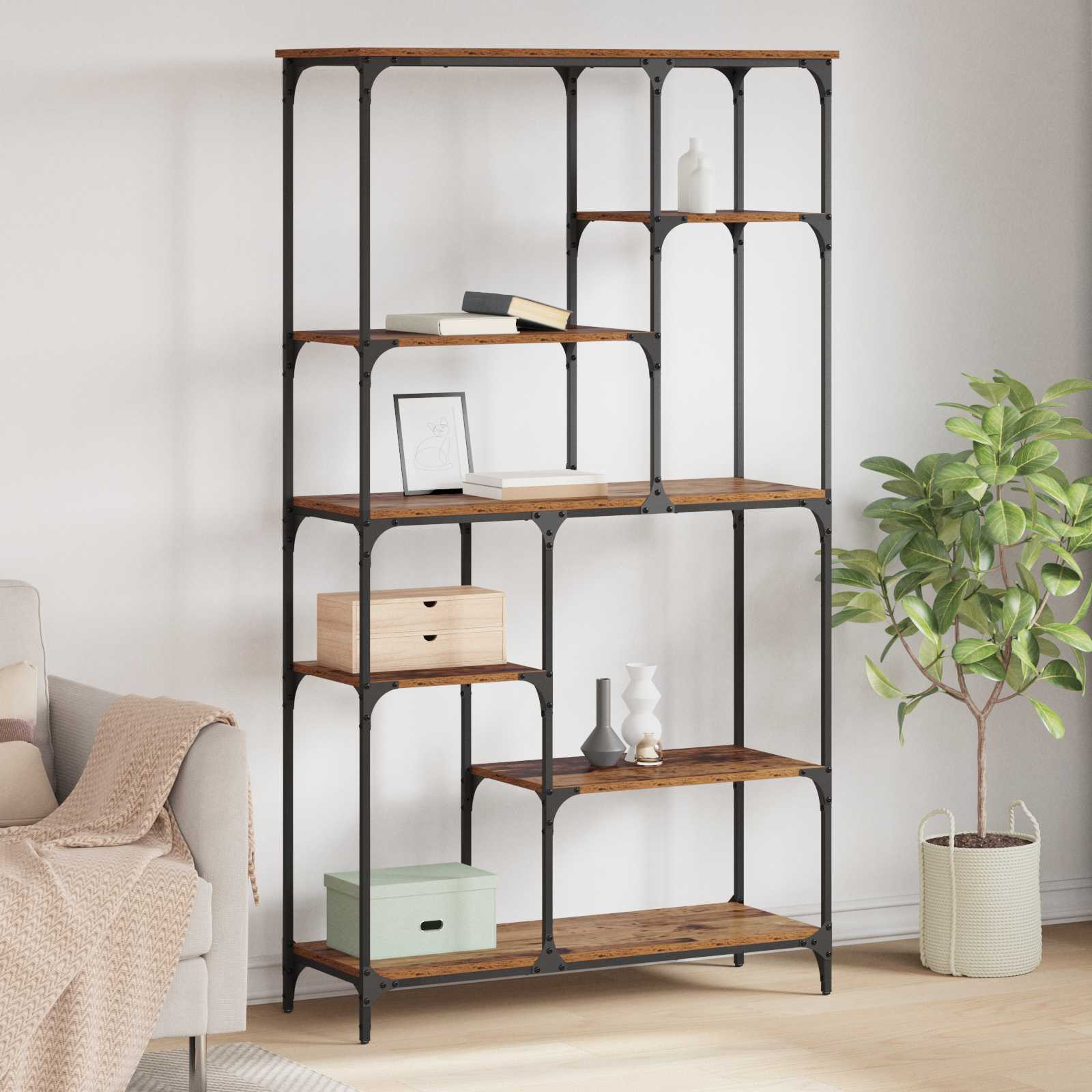 Ράφι Βιβλίων Παλιό ξύλο 99 x 35,5 x 176 cm Επεξεργασμένο ξύλο - Pakobazaar
