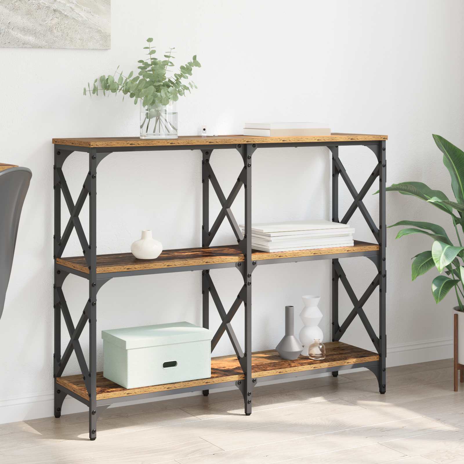 Τραπέζι κονσόλας Παλιό ξύλο 100 x 28 x 80,5 εκ. - Pakobazaar