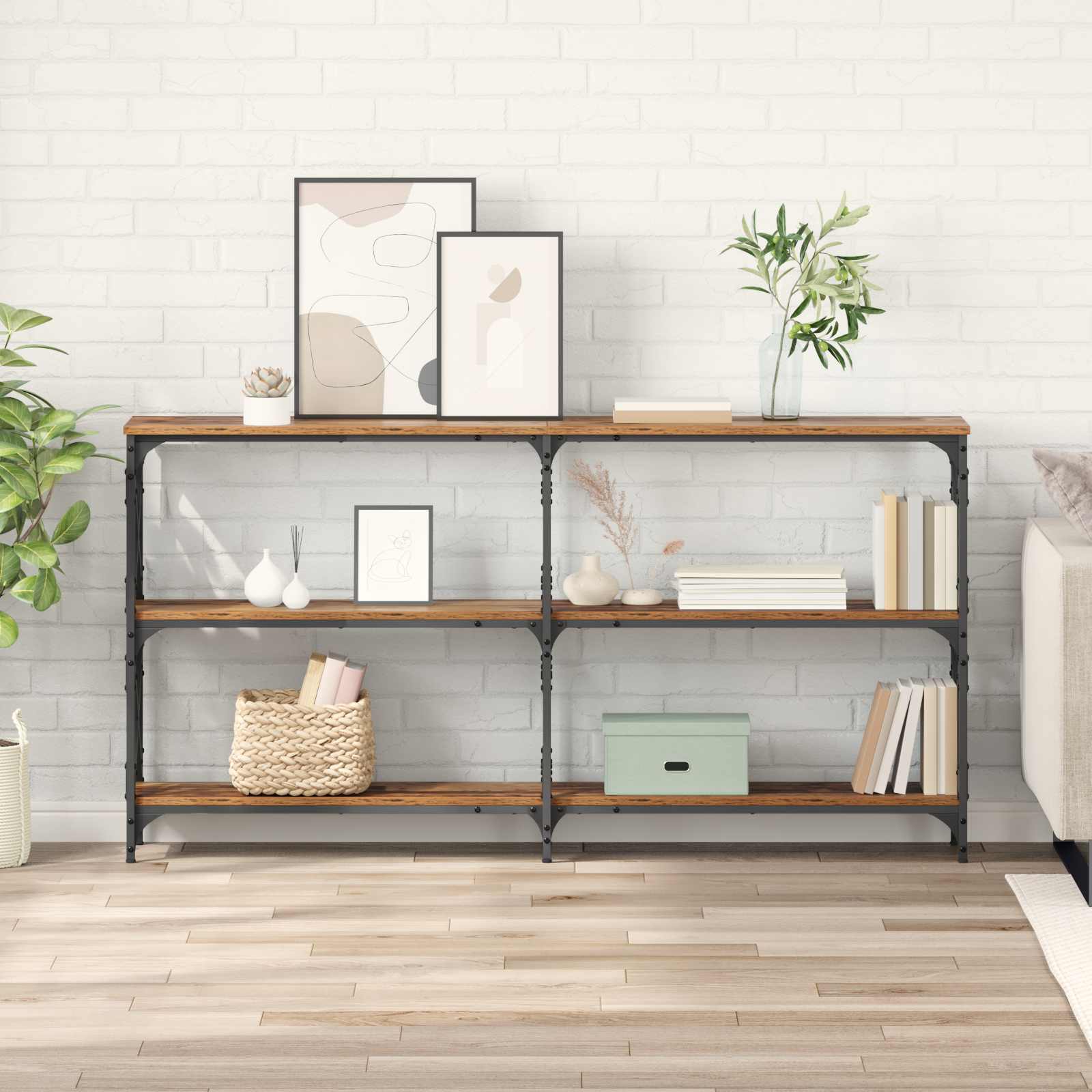 Τραπέζι κονσόλας Παλιό ξύλο 156 x 28 x 80,5 εκ. - Pakobazaar