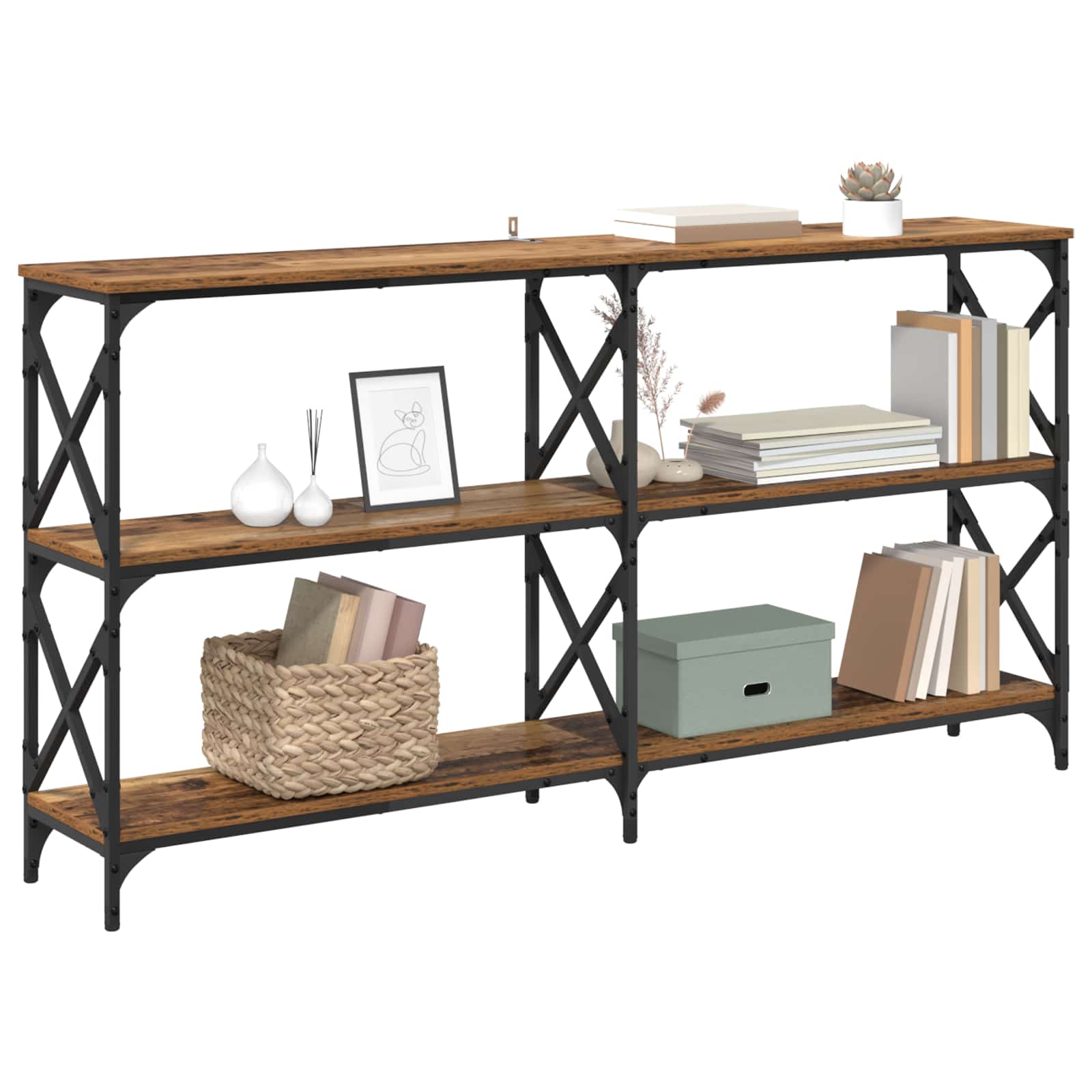Τραπέζι κονσόλας Παλιό ξύλο 156 x 28 x 80,5 εκ. - Pakobazaar
