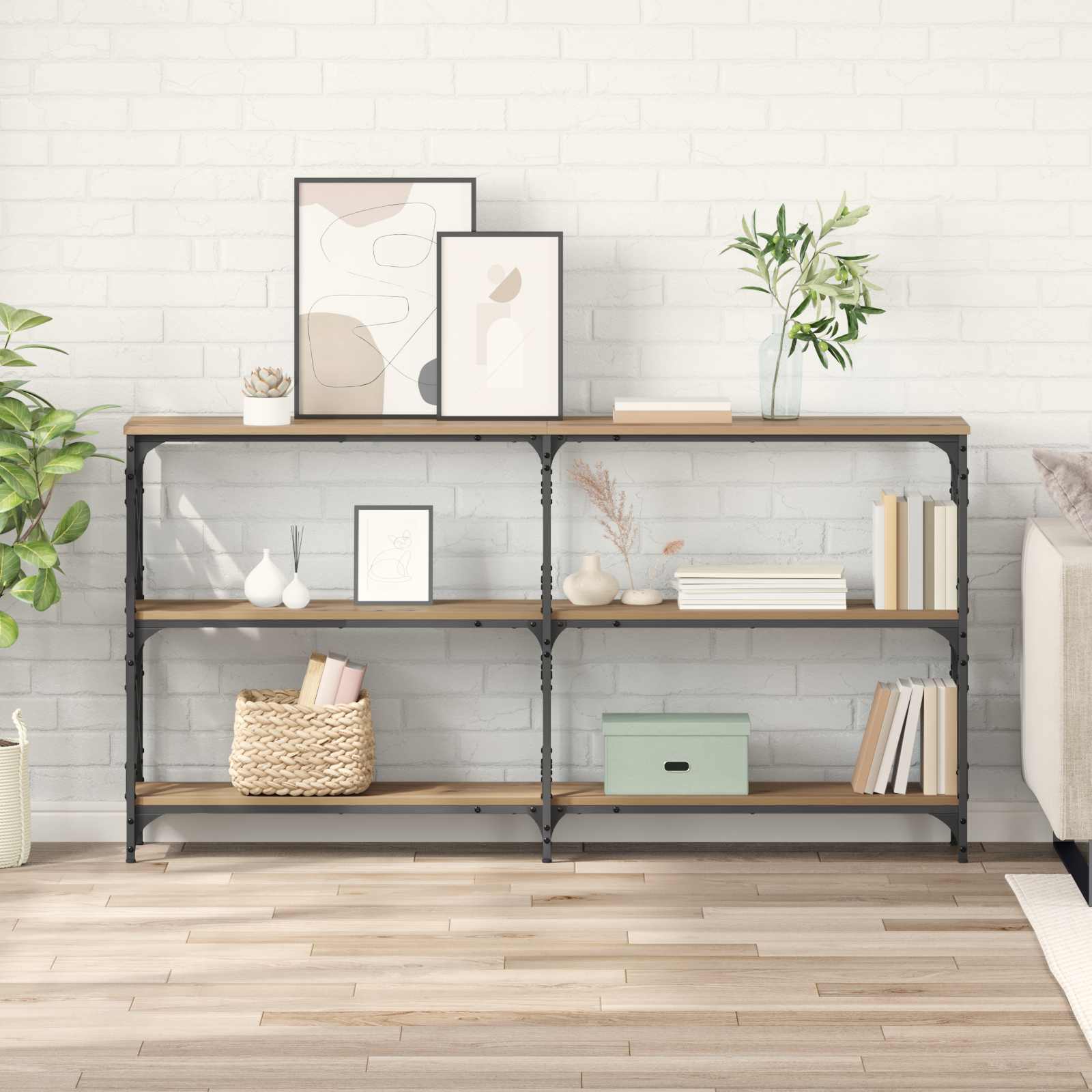 Τραπέζι κονσόλας Artisan Oak 156 x 28 x 80,5 εκ. - Pakobazaar