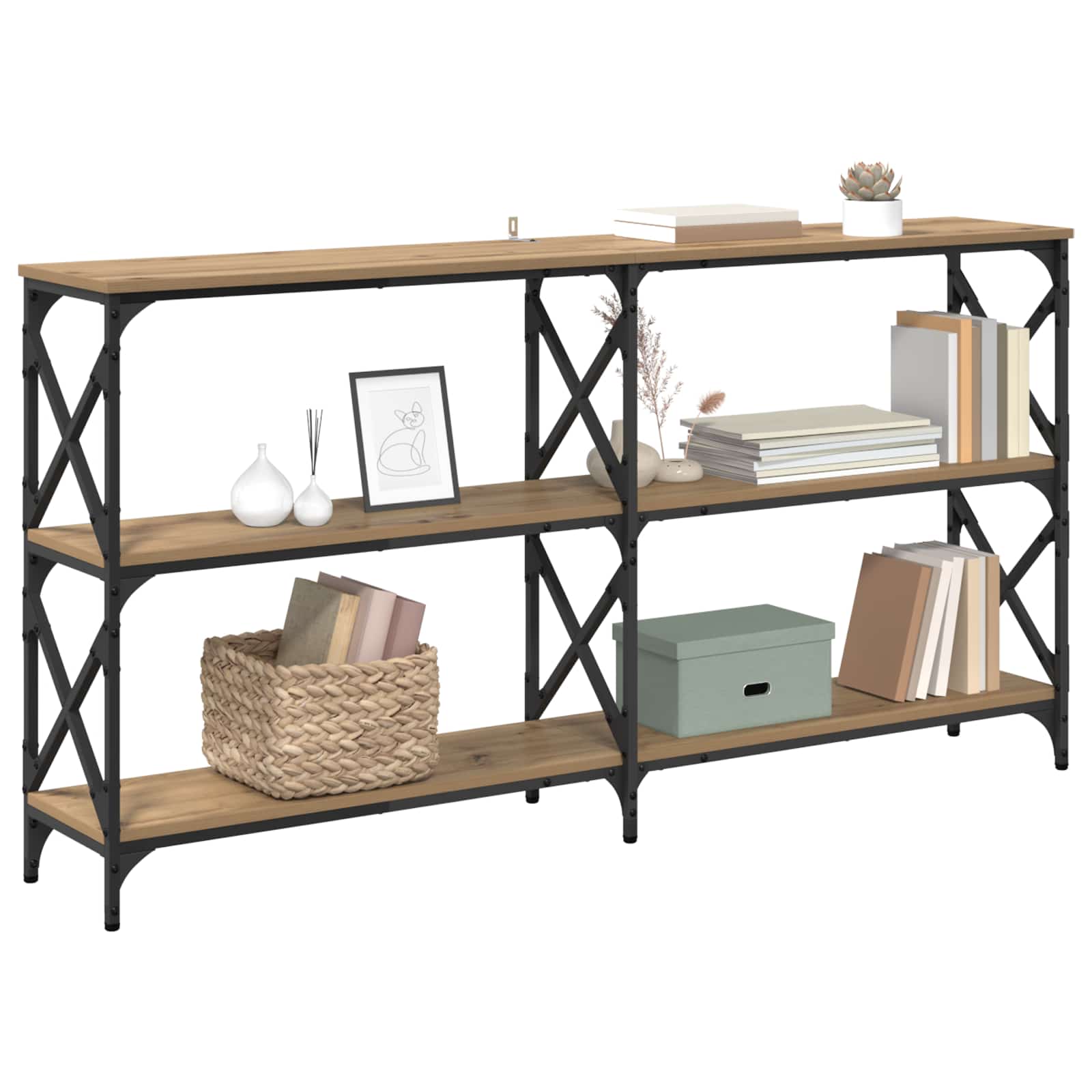 Τραπέζι κονσόλας Artisan Oak 156 x 28 x 80,5 εκ. - Pakobazaar