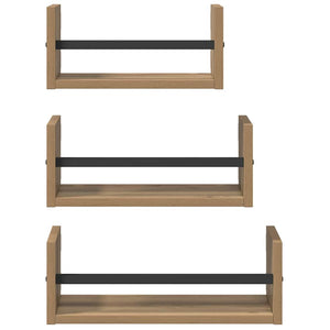 Σετ ραφιών τοίχου με ράφι 3 pcs Artisan Oak 40x16x14εκ. - Pakobazaar