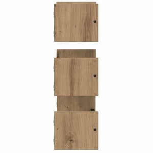 Σετ ραφιών τοίχου με ράφι 3 pcs Artisan Oak 40x16x14εκ. - Pakobazaar