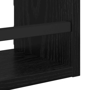 Σετ ραφιών τοίχου με ράφι 3 pcs Μαύρη Οξυά 40x16x14εκ. - Pakobazaar