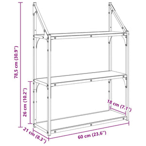 Ράφι Τοίχου Παλιό Ξύλο 60 x 21 x 78,5 cm Επεξεργασμένο ξύλο - Pakobazaar