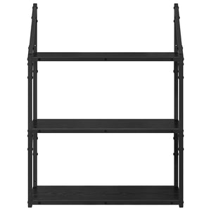 Ράφι Τοίχου Μαύρη Οξυά 60 x 21 x 78,5 cm Επεξεργασμένο ξύλο - Pakobazaar