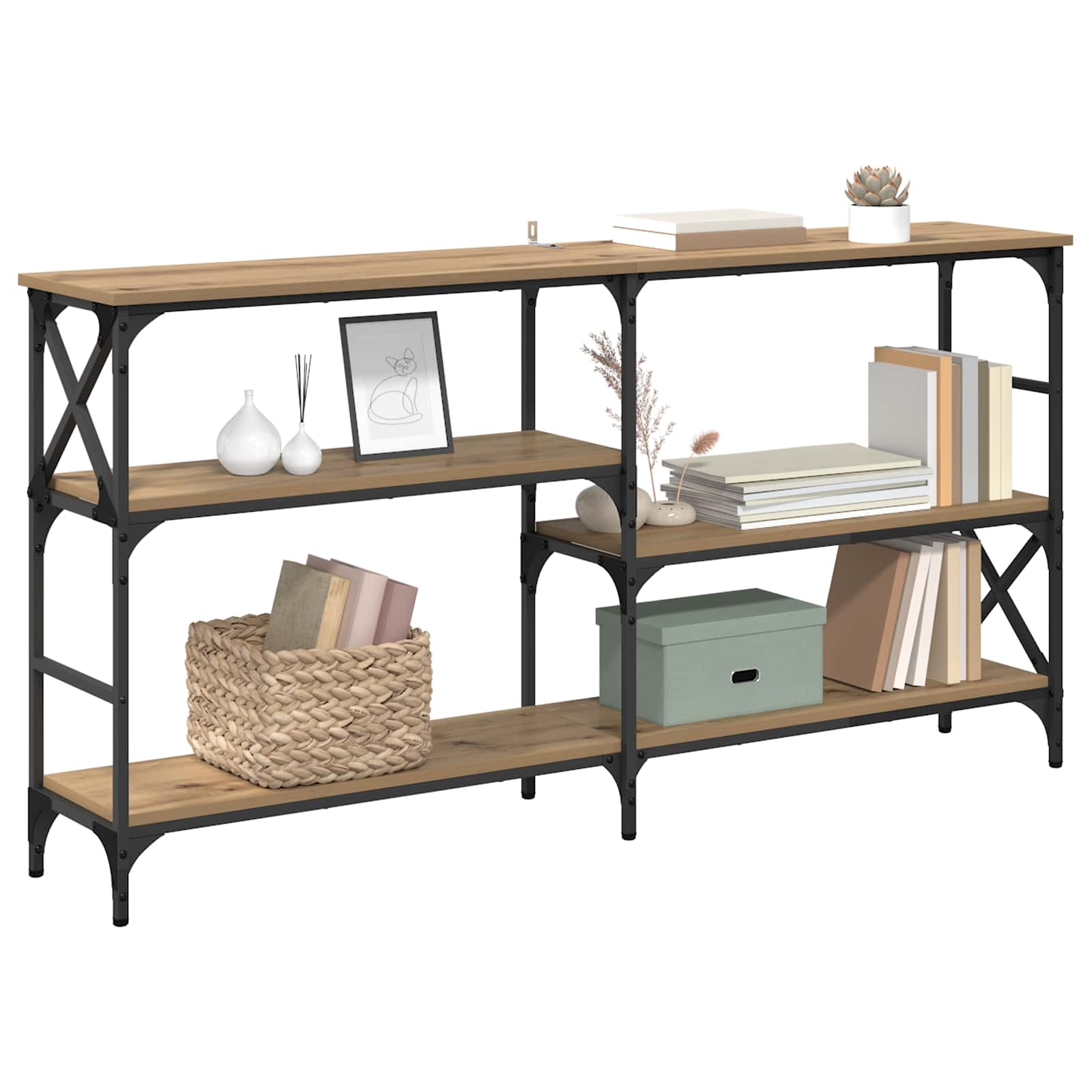 Τραπέζι κονσόλας με ράφι Artisan Oak 150 x 29 x 76,5 εκ - Pakobazaar